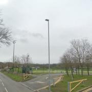 Land off Ystrad Road near Denbigh Leisure Centre could be used for the school. Image: Google StreetView