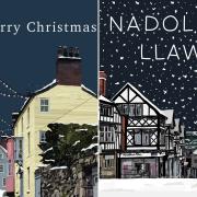 The two Christmas card designs