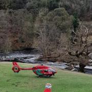 A man was taken to hospital after the incident in Llangollen